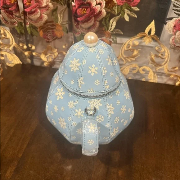 Dolls Kill Blue Snowflake Teapot Shoulder Bag - Picture 6 of 8